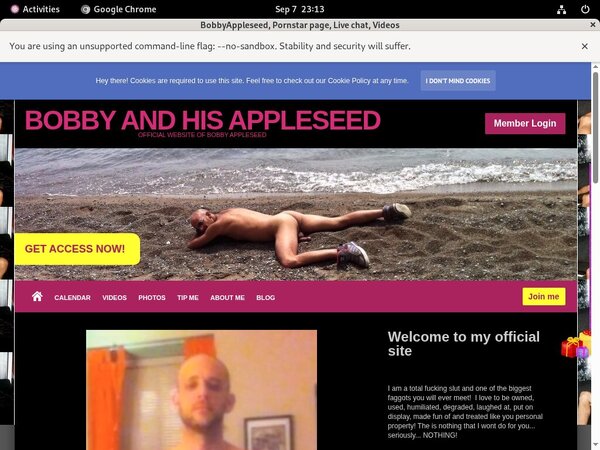 BobbyAppleseed Free Pics