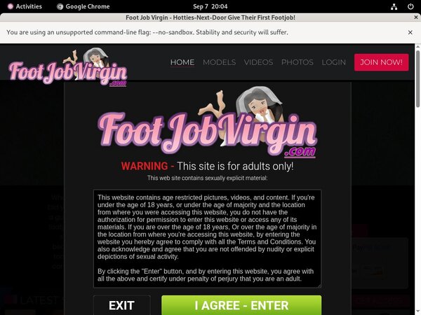 Footjobvirgin.com Account And Password