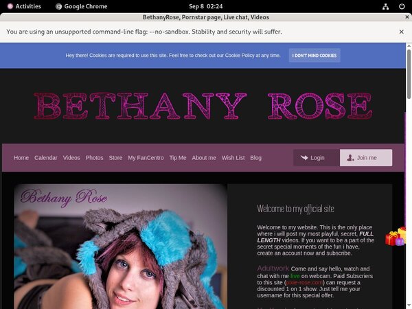 Get A Free BethanyRose Account