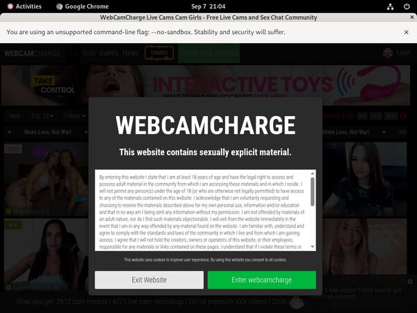 Webcam Chargepassword
