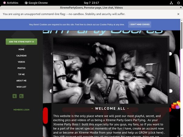 XtremePartyGoers Account And Password