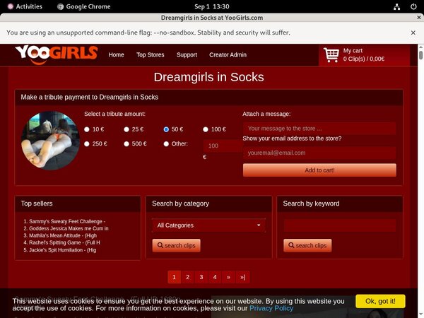 Yoogirls.com Signup Form